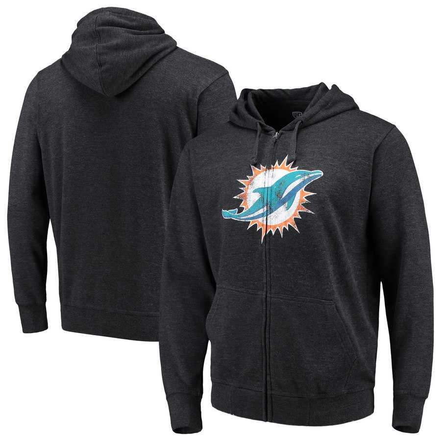 Men's Miami Dolphins G III Sports by Carl Banks Primary Logo Full Zip Hoodie Charcoal,We sell and wholesale Men's Miami Dolphins G III Sports by Carl Banks Primary Logo Full Zip Hoodie Charcoal on line form chian!